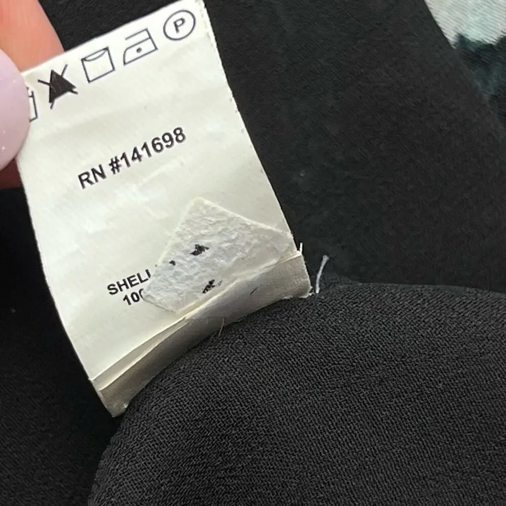 Ramy Brook Logan Floral Long Puff Sleeve 100% Silk Mini Dress Women’s Size Small - Picture 8 of 8